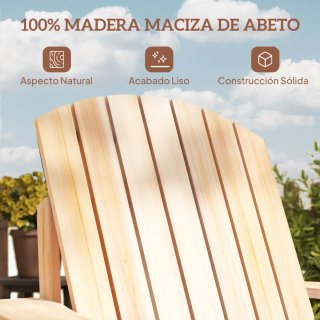 Silla Adirondack de Madera