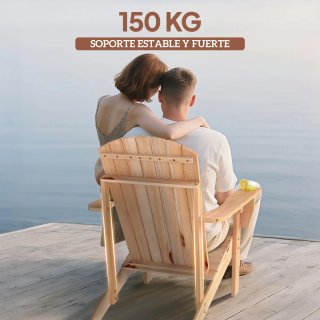 Silla Adirondack de Madera