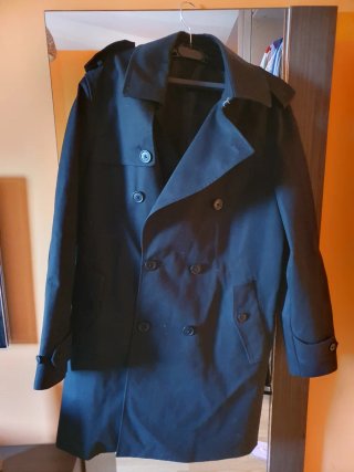 Gabardina Mango Negra Talla S