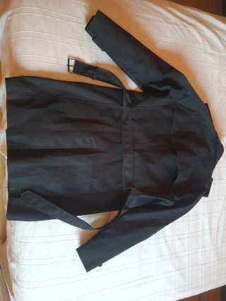Gabardina Mango Negra Talla S