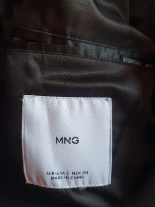 Gabardina Mango Negra Talla S