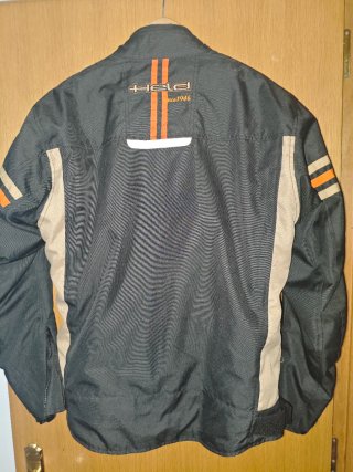 Cazadora de moto Held negra y beige