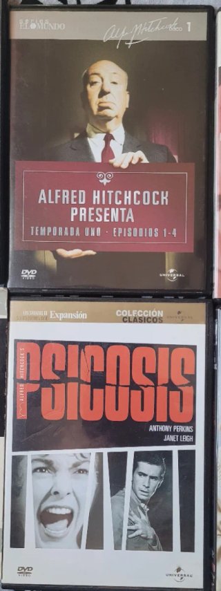 Lote 10 DVDs Alfred Hitchcock: Películas y Series.