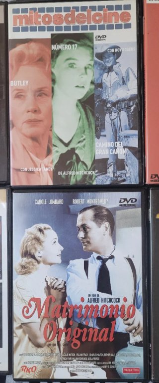 Lote 10 DVDs Alfred Hitchcock: Películas y Series.