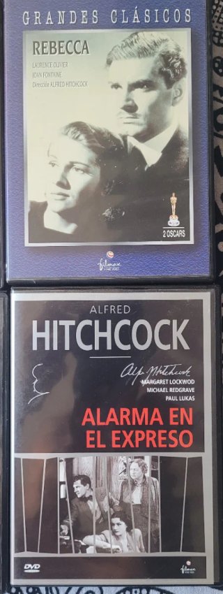Lote 10 DVDs Alfred Hitchcock: Películas y Series.
