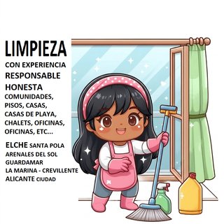 Hago buena limpieza, soy rápida y responsable