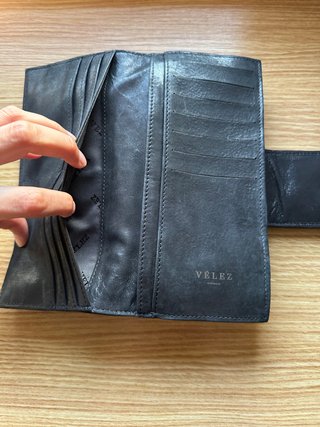 Billetera Cuero Vélez Negra