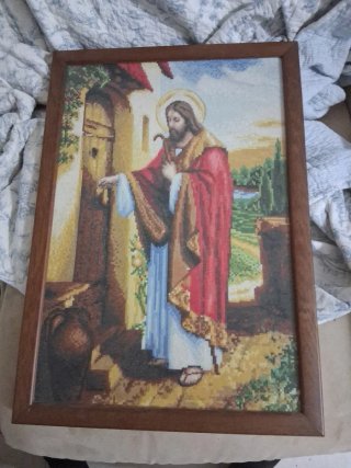 Tapiz hecho a mano Jesús y niños