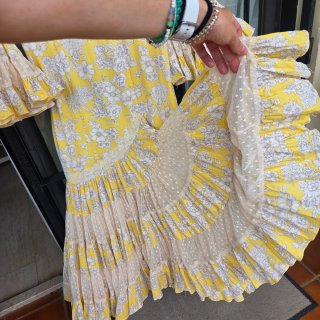 Traje Flamenca Amarillo Talla 38