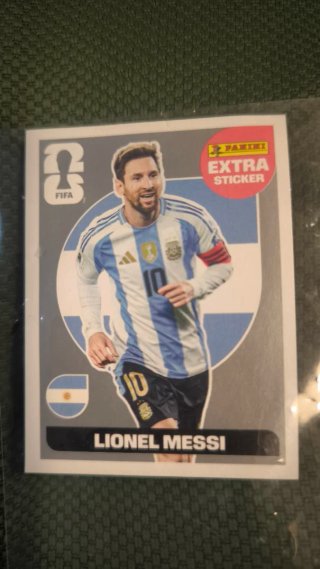 Cromos Panini Messi Extra Sticker Plateado