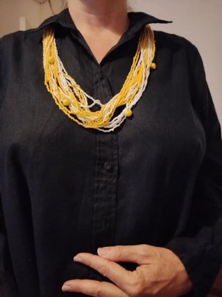 Collana Sartoria Positano bianche e gialle