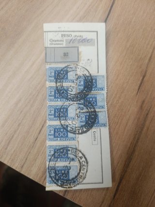 Francobolli 100 Lire PZ 9