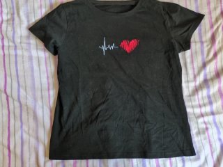 Camiseta de manga corta estampada para chica