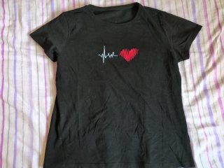 Camiseta de manga corta estampada para chica