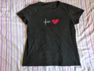 Camiseta de manga corta estampada para chica