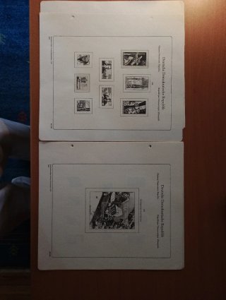 Sellos RDA 1978 MNH y hojas preimpresas Leuchtturm