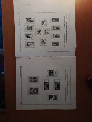 Sellos RDA 1978 MNH y hojas preimpresas Leuchtturm