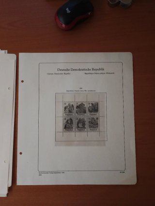 Sellos RDA 1978 MNH y hojas preimpresas Leuchtturm