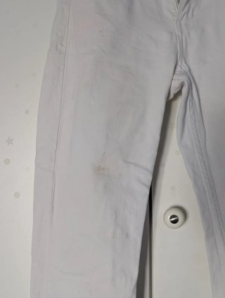 Pantalón tejano blanco Mango