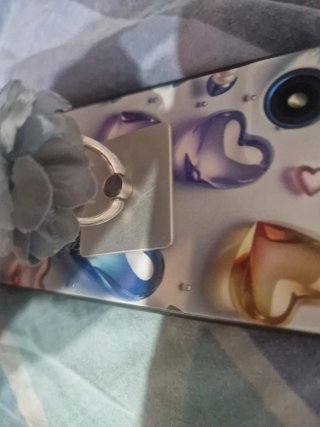 Supporto telefono fiore azzurro