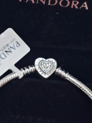 Pulsera Pandora Corazón Circonitas plata s925 Ale