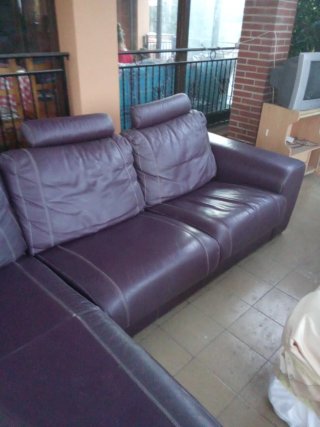 Sofá Chester Morado de Piel   OFERTA
