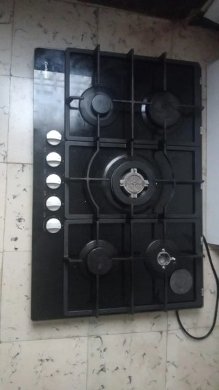 Piastra a gas nera