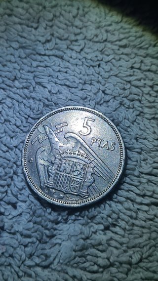 5 Pesetas Españolas de Cuproníquel de 1957