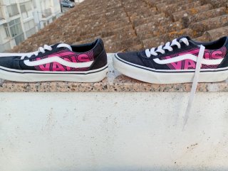 Zapatillas Vans niño/a negro y rosa