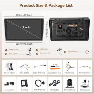 Radio Android 15 4GB/64GB Coche Peugeot 407