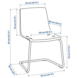 Silla Tobias Ikea Transparente y Cromada