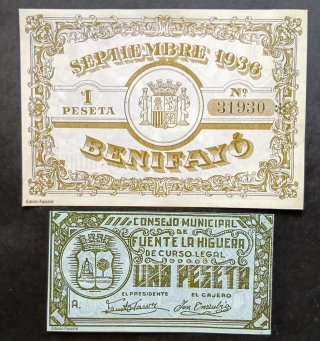 4 Billetes Réplica Provincia Valencia
