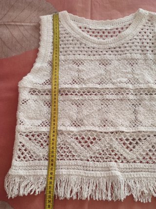 Top calado blanco mujer 1036