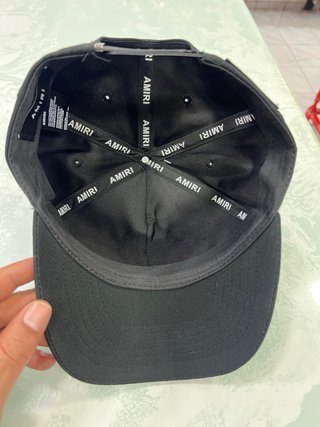 Gorra Amiri Negra con Logo Brillante