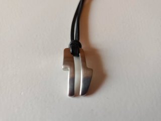 Colgante Lotus de plata Negro y Plateado