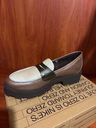 Mocasines mujer marrones/beige talla 39