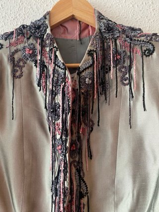 Elegante traje falda y bolso talla L