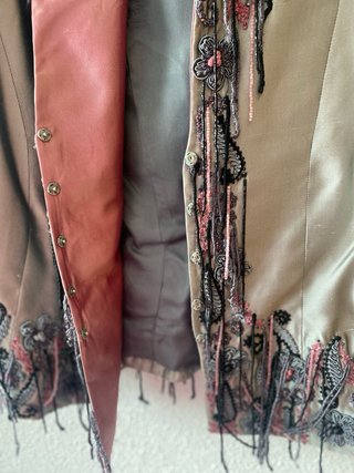 Elegante traje falda y bolso talla L