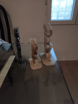 3 Figuras Aztecas de Piedra