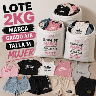 Lote 2kg Ropa Mujer Talla M Verano Marca Grado A/B