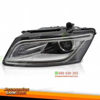 Faro izquierdo en color negro se adapta a AUDI Q5