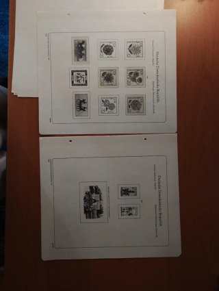 Sellos RDA 1979 MNH y hojas preimpresas Leuchtturm