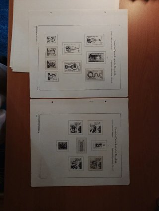 Sellos RDA 1979 MNH y hojas preimpresas Leuchtturm