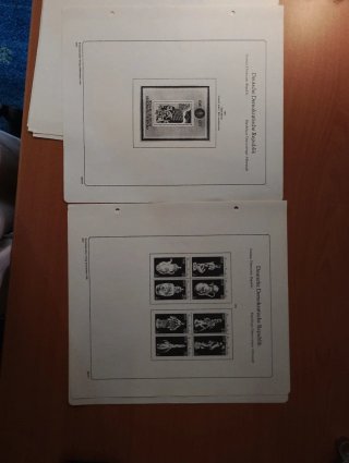 Sellos RDA 1979 MNH y hojas preimpresas Leuchtturm