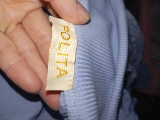 Falda larga de encaje azul