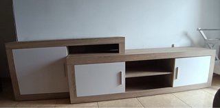 Mueble salón y estantería madera