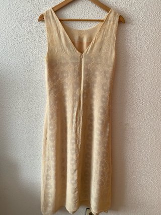 Vestido elegante beige talla 42