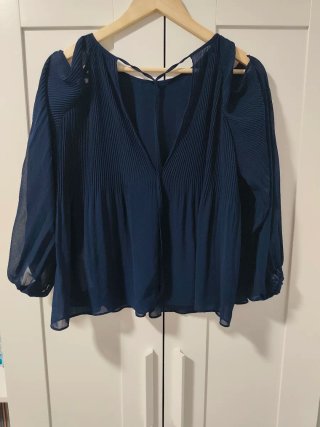 Blusa Zara Mujer Azul Marino