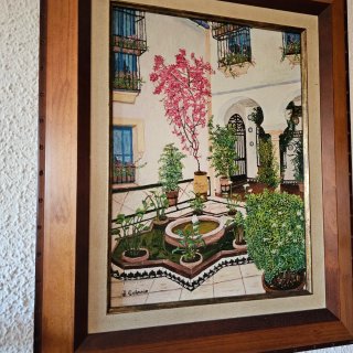 Cuadro Patio Andaluz Enmarcado