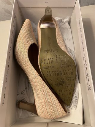 Zapatos Hispanitas Talla 36 Natural/Oro/Rosa